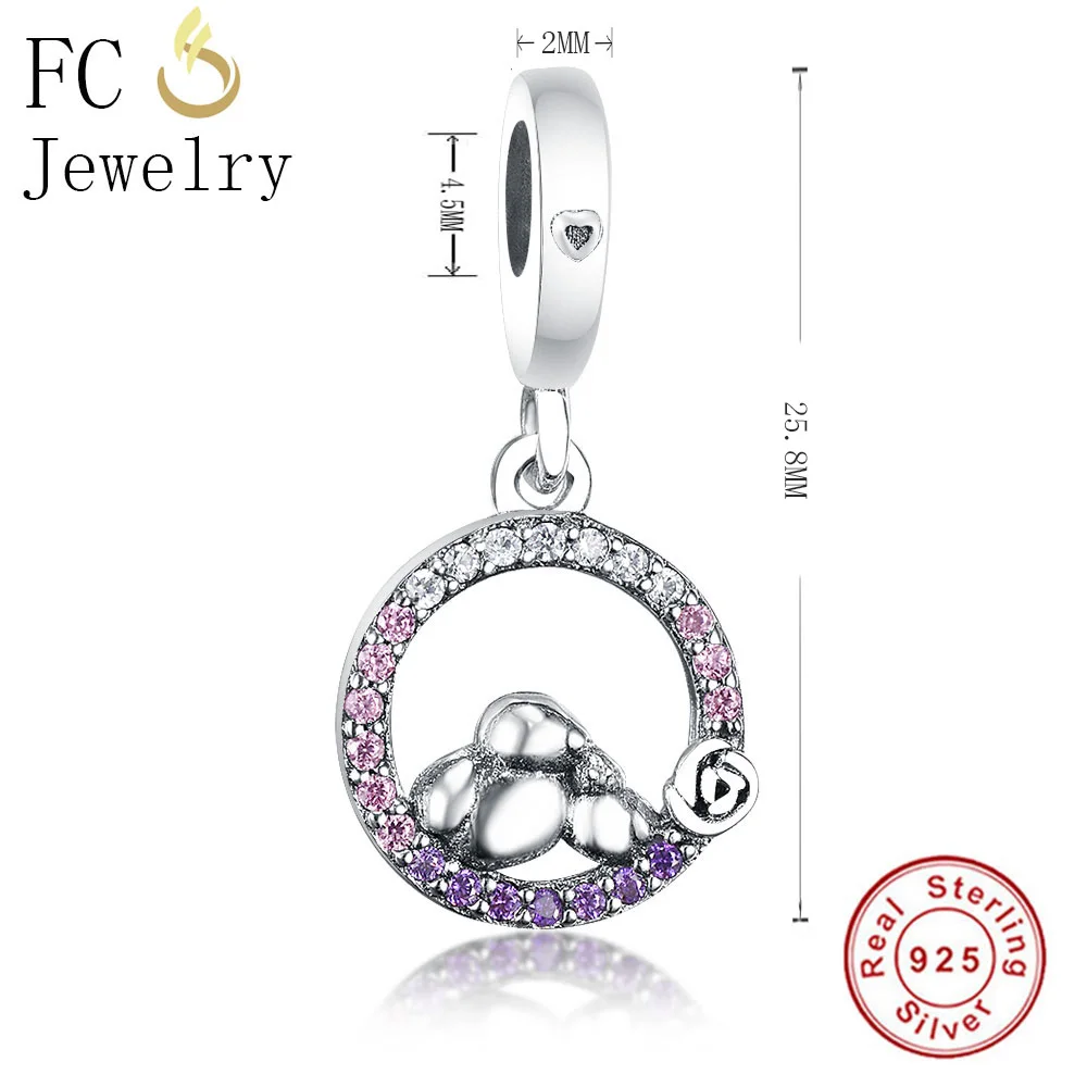 FC ювелирные изделия подходят оригинальный бренд шармы браслет 925 серебро птицы