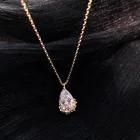 Женское простое темпераментное ожерелье из искусственного циркония с цепочкой до ключиц, модное ожерелье с резьбой и цветком для женщин