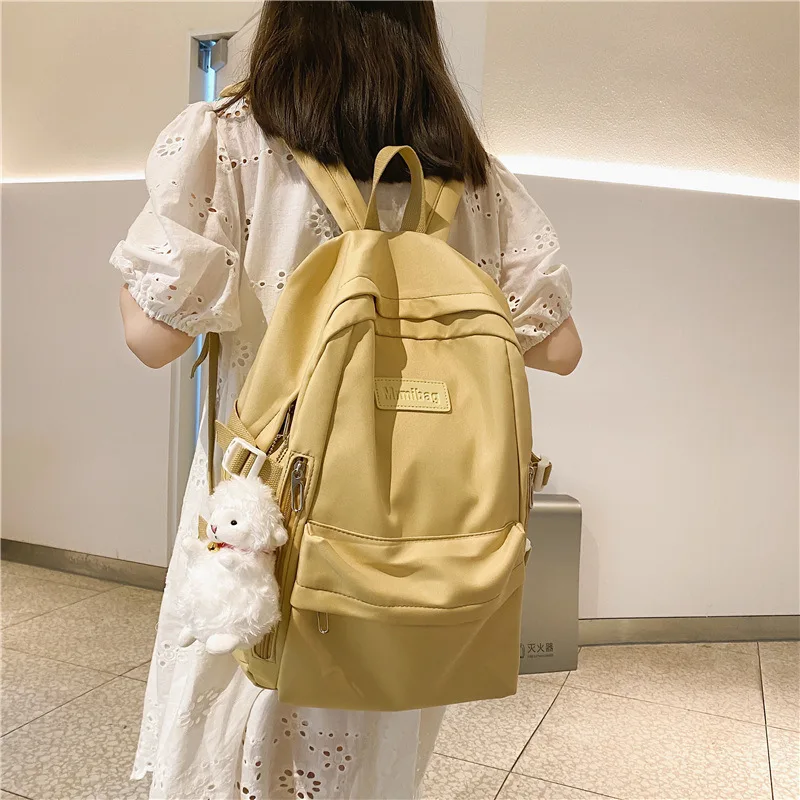 

Школьный рюкзак для девочек, простой женский студенческий ранец в стиле преппи, вместительный школьный портфель для подростков, дорожные ж...