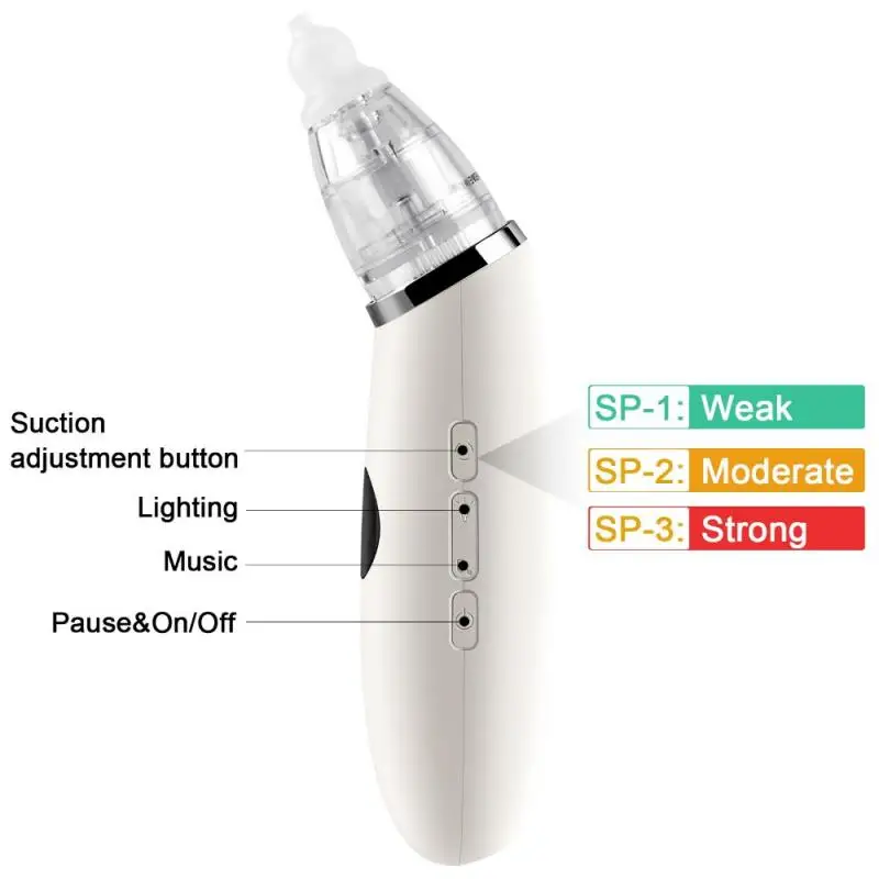 

1PC Music Infant Silicone Nasal Aspirator Neonatal Cold Nasal Mucus Cleaner Antibackflow Baby Nasal Aspirator Safe And Non-toxic