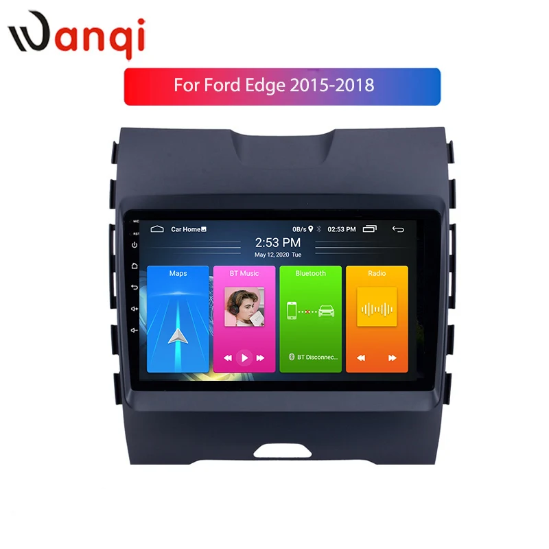 Wanqi IPS2.5D 9 дюймов Android10.0 автомобильный радиопроигрыватель для Ford EDGE Ranger 2015-2018