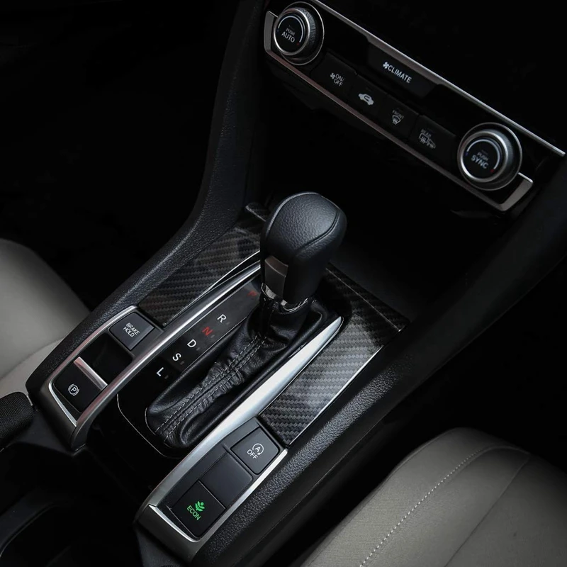 

Center Consoles Air Vent Wind Outlet Trims & Gear Shift Box Panel Cover Trim for 10Th Gen Honda Civic 2016- 2020