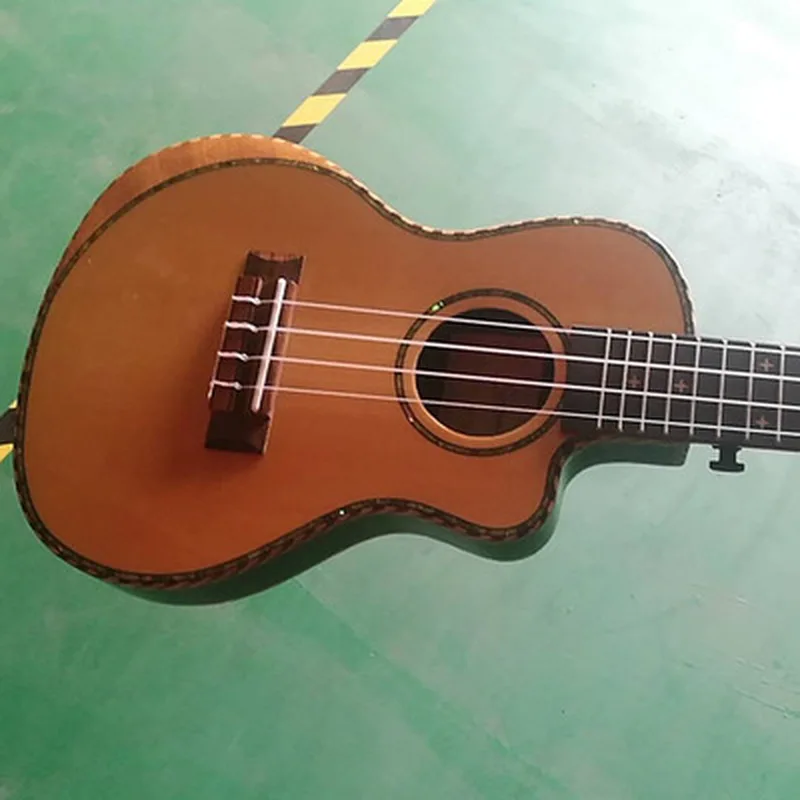 Укулеле концертное акустическое 24 дюйма электрическая тонкая мини-гитара с 4