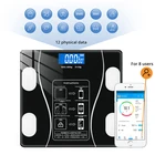 Умные беспроводные напольные весы для ванной комнаты с Bluetooth, цифровые электронные напольные весы, анализатор состава тела