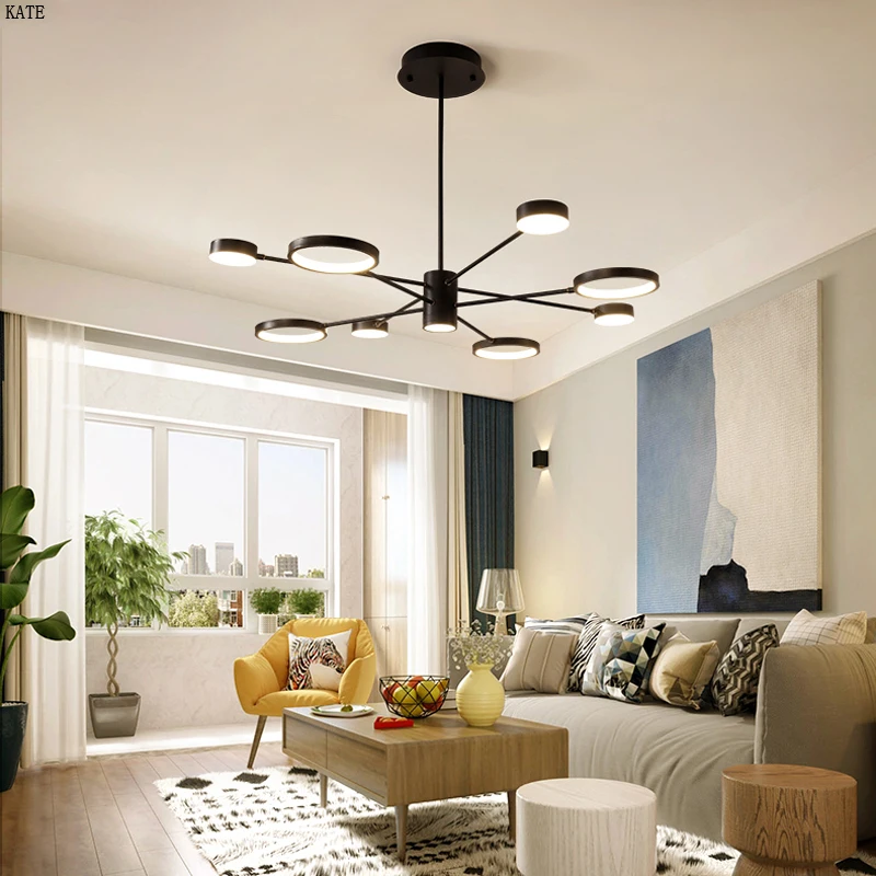 Modern LED chandelier lighting for living room bedroom dining study remote ceiling decoration | Лампы и освещение