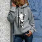Женская толстовка с капюшоном, с длинным рукавом, в стиле хип-хоп
