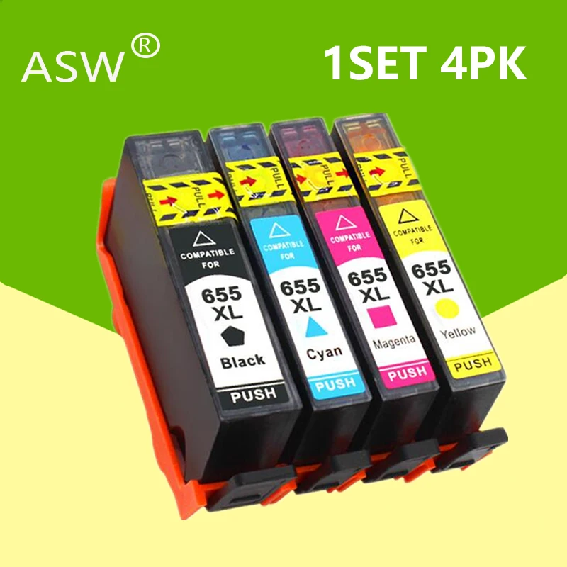 Сменный чернильный картридж ASW для принтера HP 655 deskjet 3525 5525 4615 4625 4525 6520|Чернильные