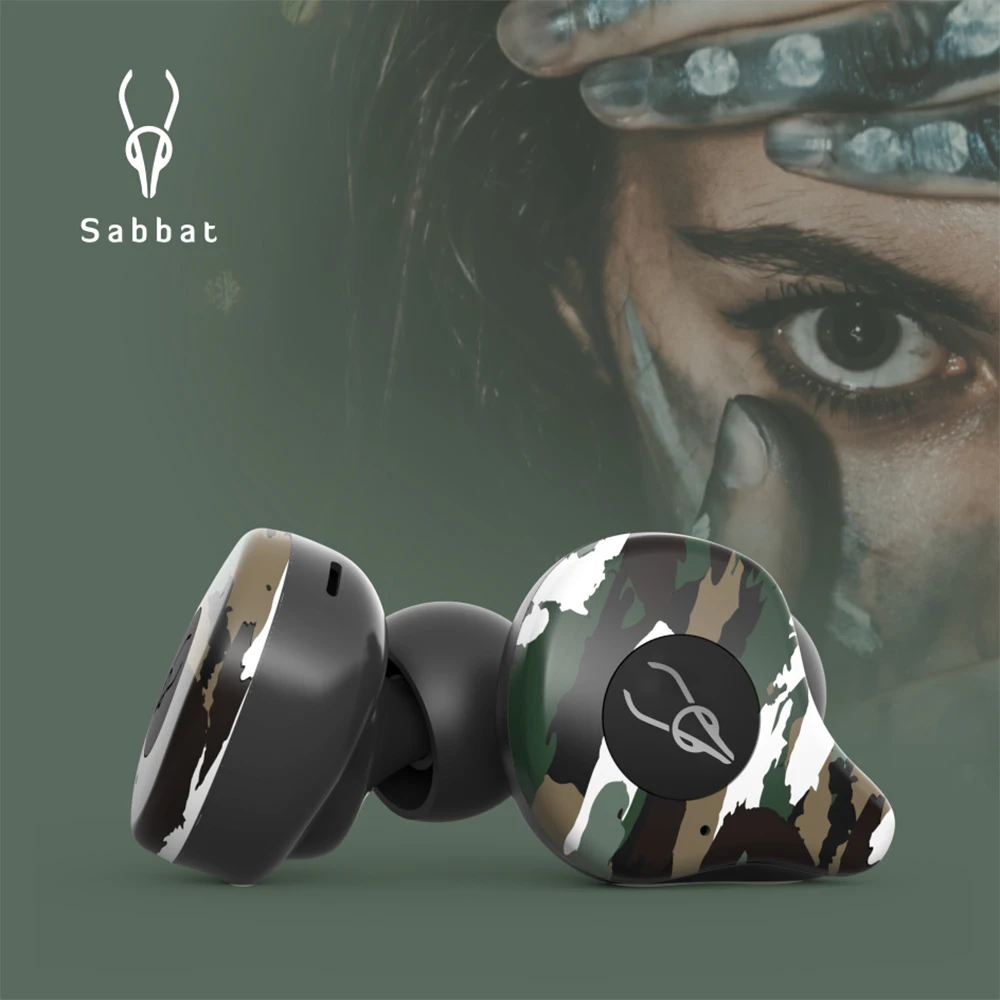 Камуфляж Sabbat E12 Ультра Камуфляж TWS истинный беспроводной v5.0 Bluetooth наушник aptX Беспроводное зарядное устройство гарнитура в ухо St