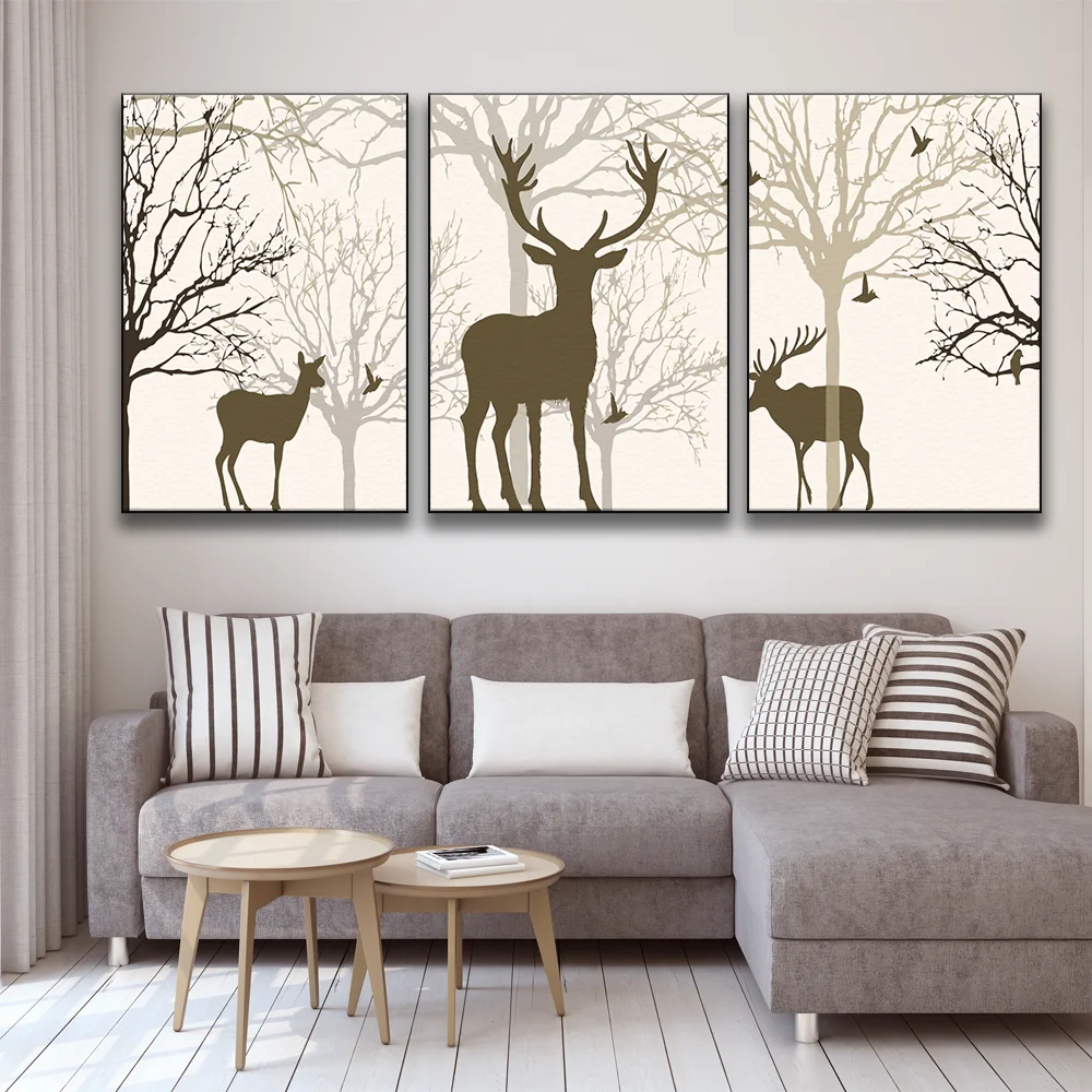 

DIY Painting By Numbers For Adults Animals Deer Wall Art Picture Handmade Oil Painting Home Decor Artwork 1Set/3PCS Unique Gift