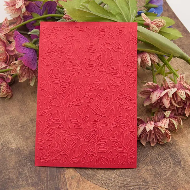 

Plastic Embossing Folder Template DIY Scrapbook Photo Album Card Craft Tree Leaves P31D