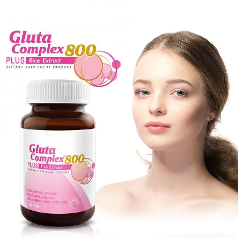 GLUTATHIONE GLUTA COMPLEX 800 mg. PLUS ALPHA LIPOIC ACID 30 CAPS / Bottle Promote Collagen, Whitening Skin, Anti-Aging