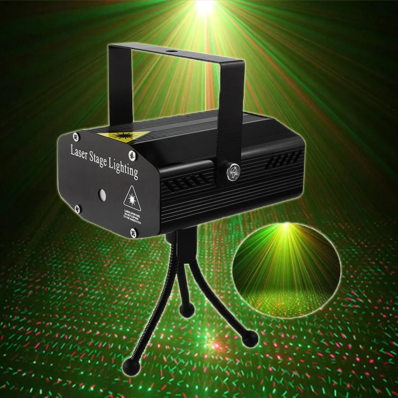 Семейные вечерние мини RG лазерный проектор клубный бар шоу сценический