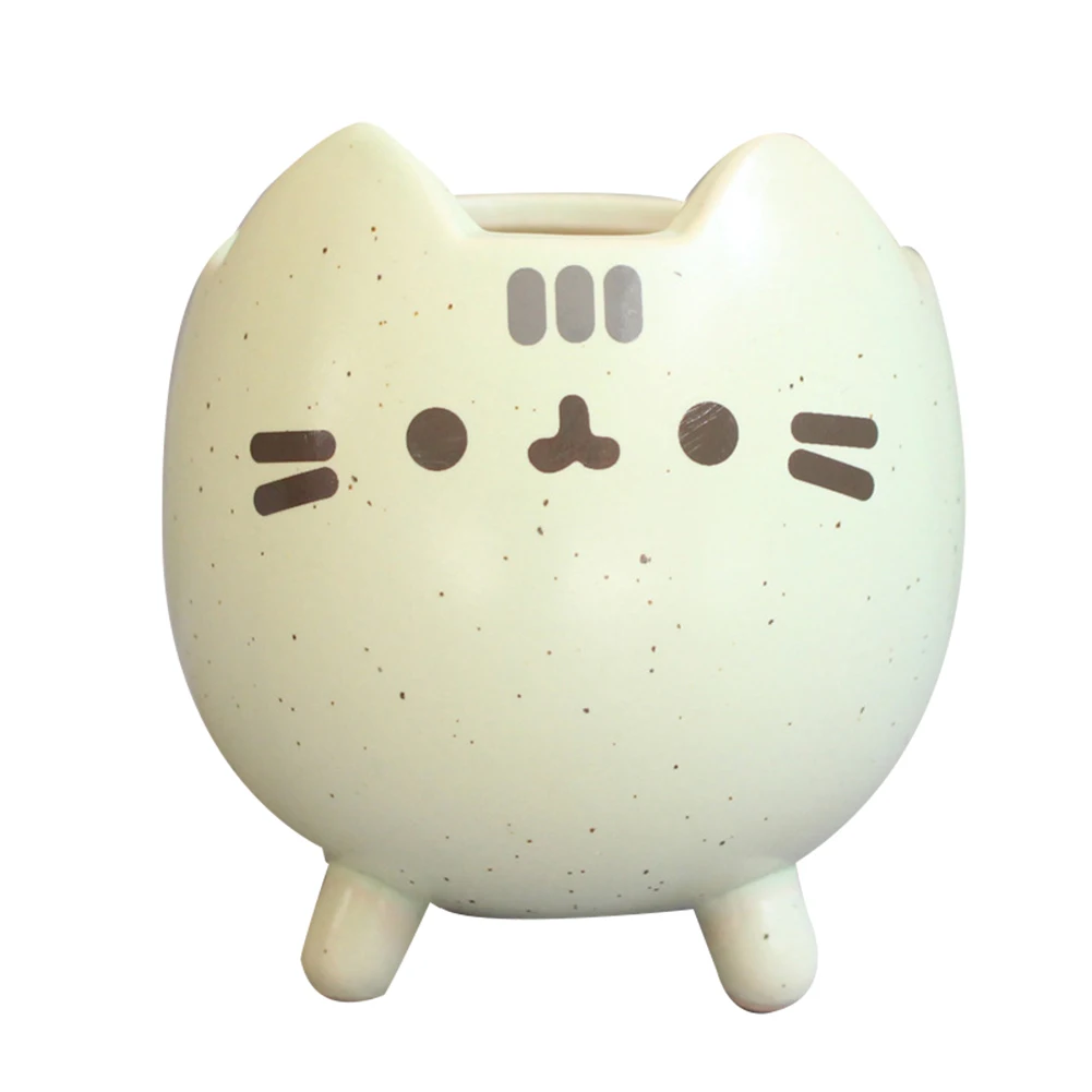 Милые керамические Мультяшные Животные Кошки горшки для суккулентов цветочный