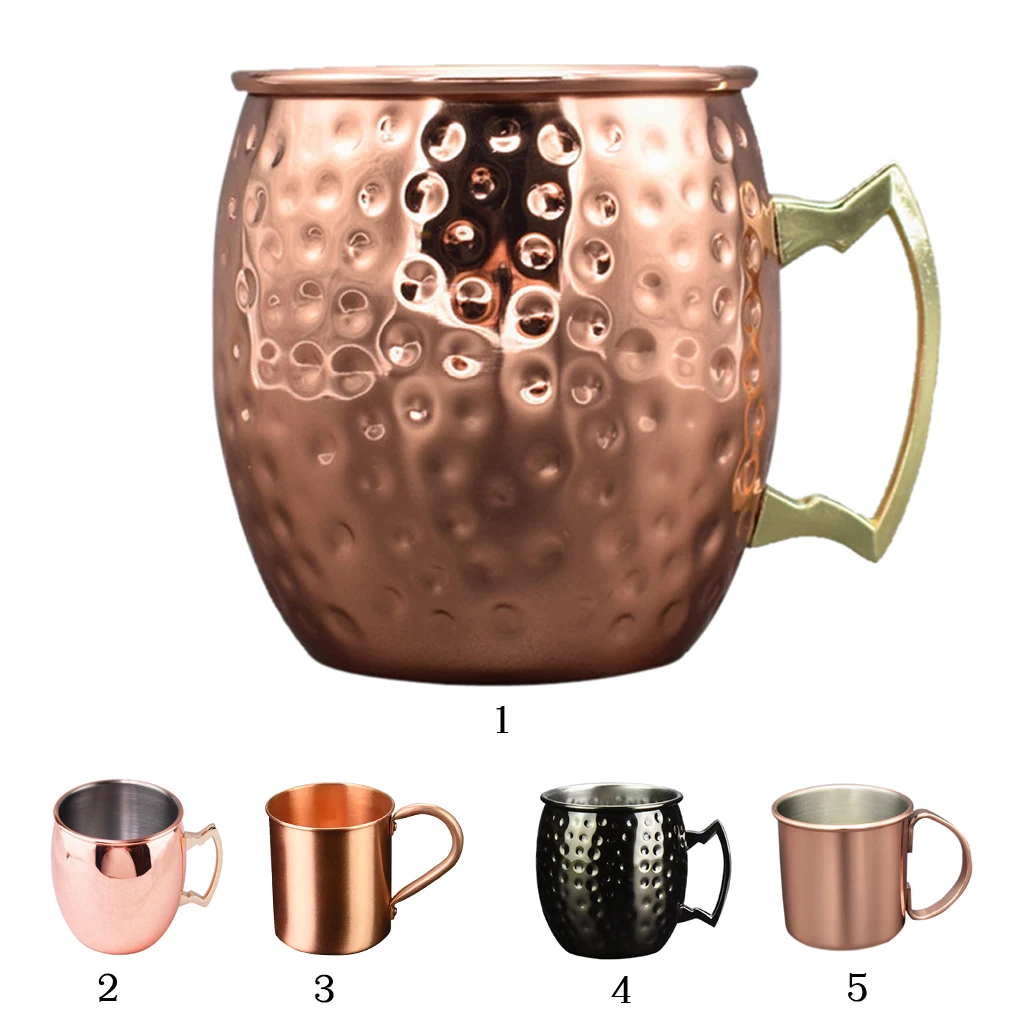 

Stainless Steel Moscow Mule Hot Drink Coffee Chocolate Tea Travel Mug 5 Type