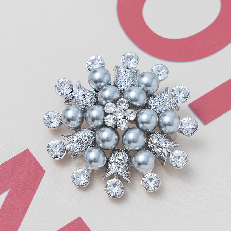 Нежная черная брошь в виде цветка булавки для женщин свадебные украшения