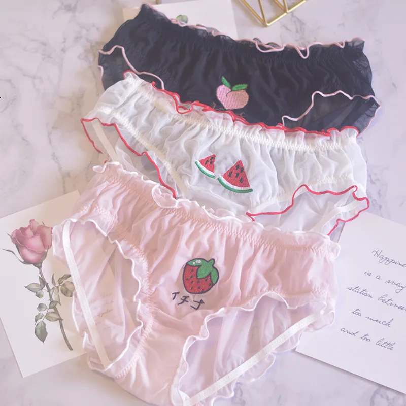 SP & CITY милые Мультяшные фрукты с вышивкой сексуальное нижнее белье женские