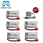 3,7 в 450 мАч 802035 литий-полимерный аккумулятор + зарядное устройство для SYMA X15 X5A-1 X15C X15W, запасные части для радиоуправляемого дрона, вертолета, перезаряжаемая батарея 3,7 в