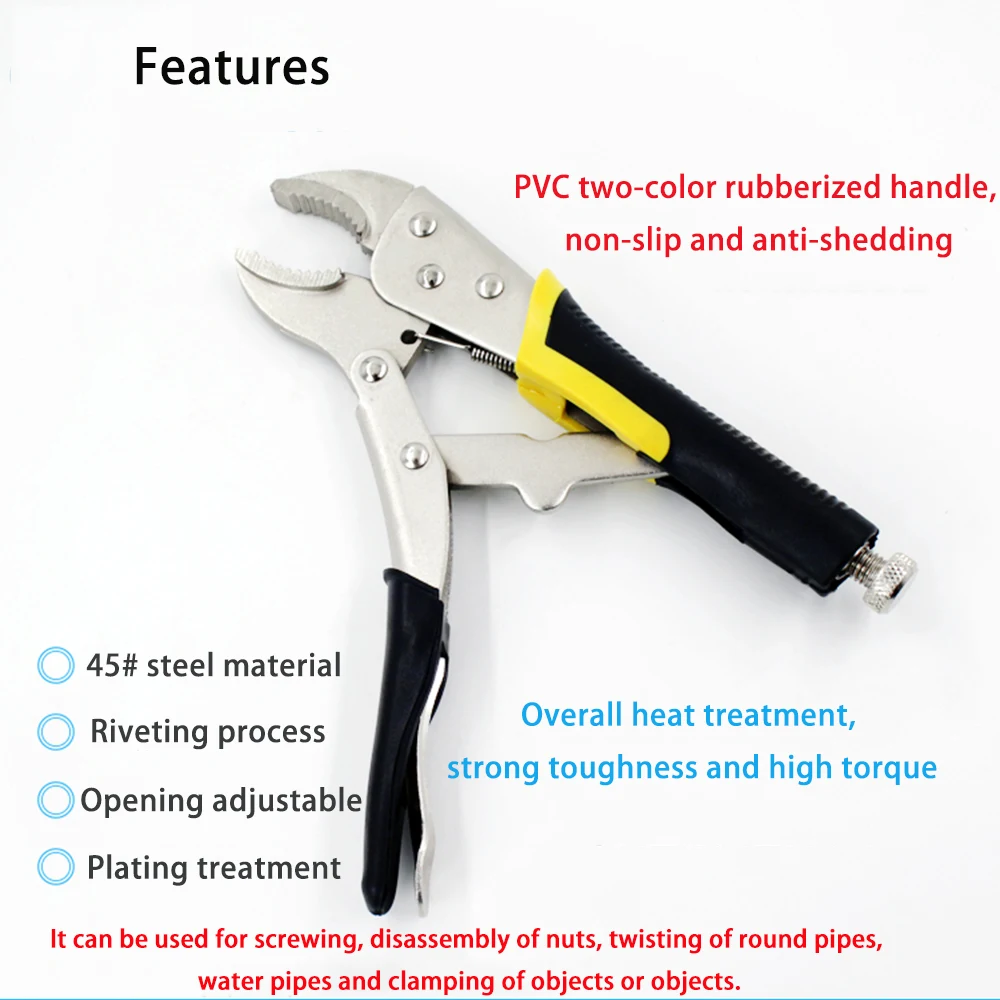 10 дюймов 45 # стальные плоскогубцы ручной инструмент регулируемые фиксированные с