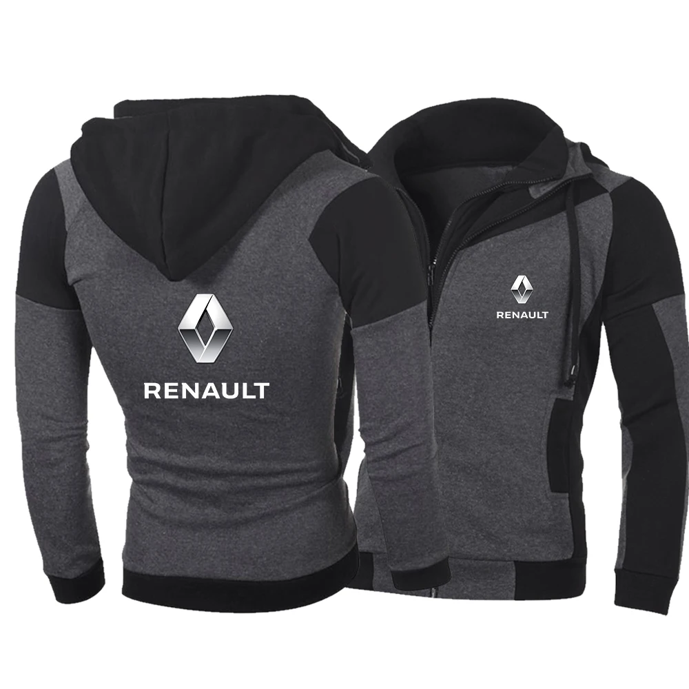 

RENAULT Car Logo pingt Sweatshirt Men Hoodes Spring Autumn Fleece Zipper Jacket Hiphop Harajuku Male Clothing