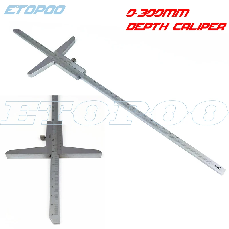 12&quot 0-300mm/0.02mm Depth Vernier Caliper Steel Metric depth Gauge Micrometer mikrometre Measuring Tools | Инструменты