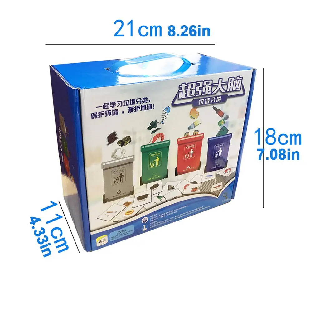 

Garbage Classification Toy Game Props Children's Puzzle Trash Can Cognitive Toys Super Brain Classification Game