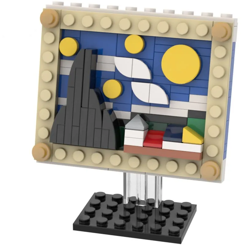 MOC Pixel художественные кирпичи мини строительные блоки креативные всемирно