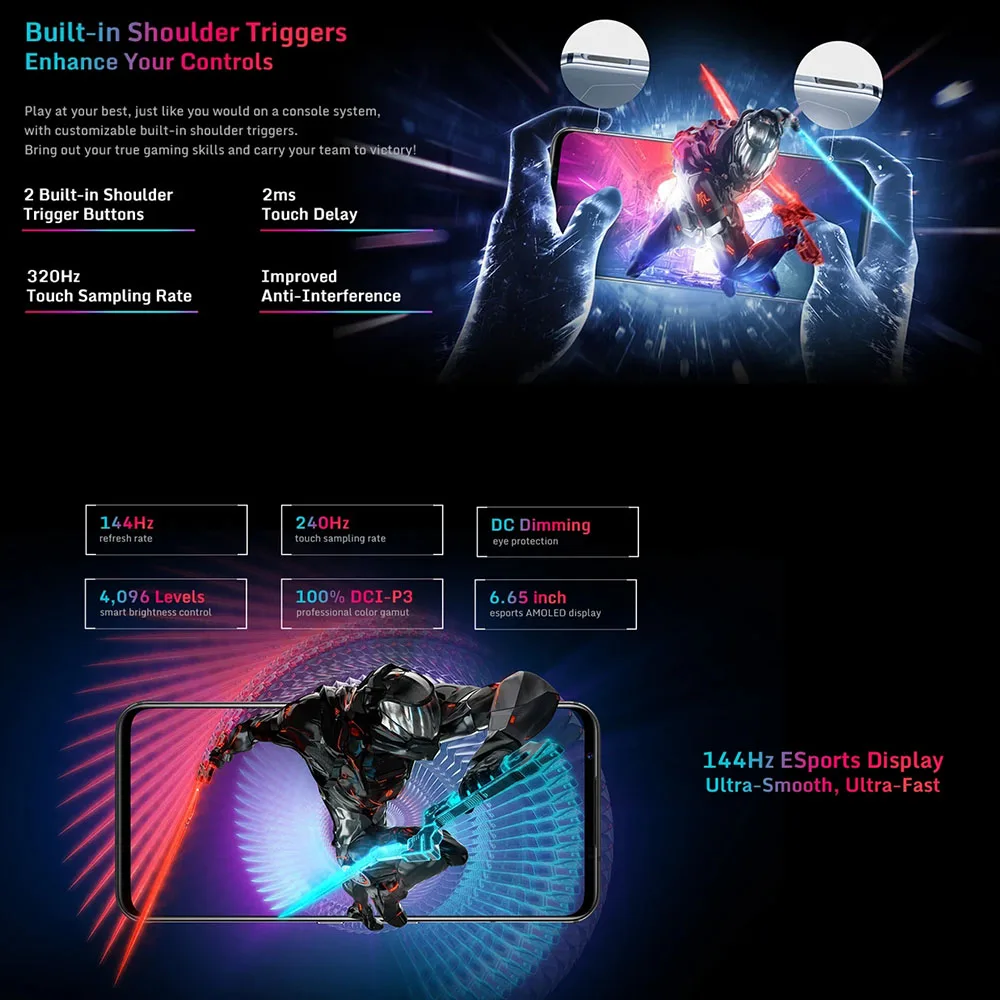 global version nubia red magic 5s gaming smartphone redmagic 5s 5g game mobile phone snapdragon 865 nfc 6 65 free global shipping