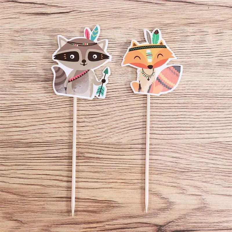 24 шт. Топпер для торта с животными из индийского мультфильма декоративные