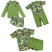 2021 boys swimwear camouflage swimsuit infant toddler kids beachwear children sunscreen two piece long sleeve beach bathing suit