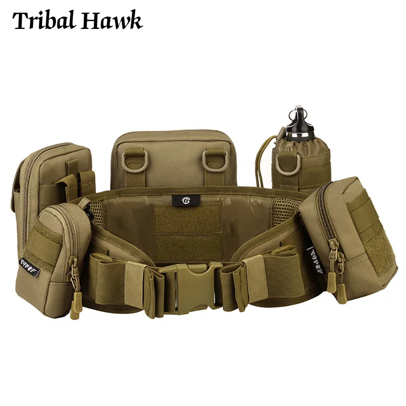 Military Tactical Belt Army Airsoft Molle Soft Padded Men Hunting Multi-Use Wide Girdle Accessories Equipment | Спорт и развлечения