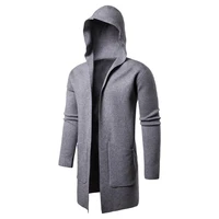 new sweater men solid pullovers casual hooded sweater autumn winter warm femme men clothes slim fit jump