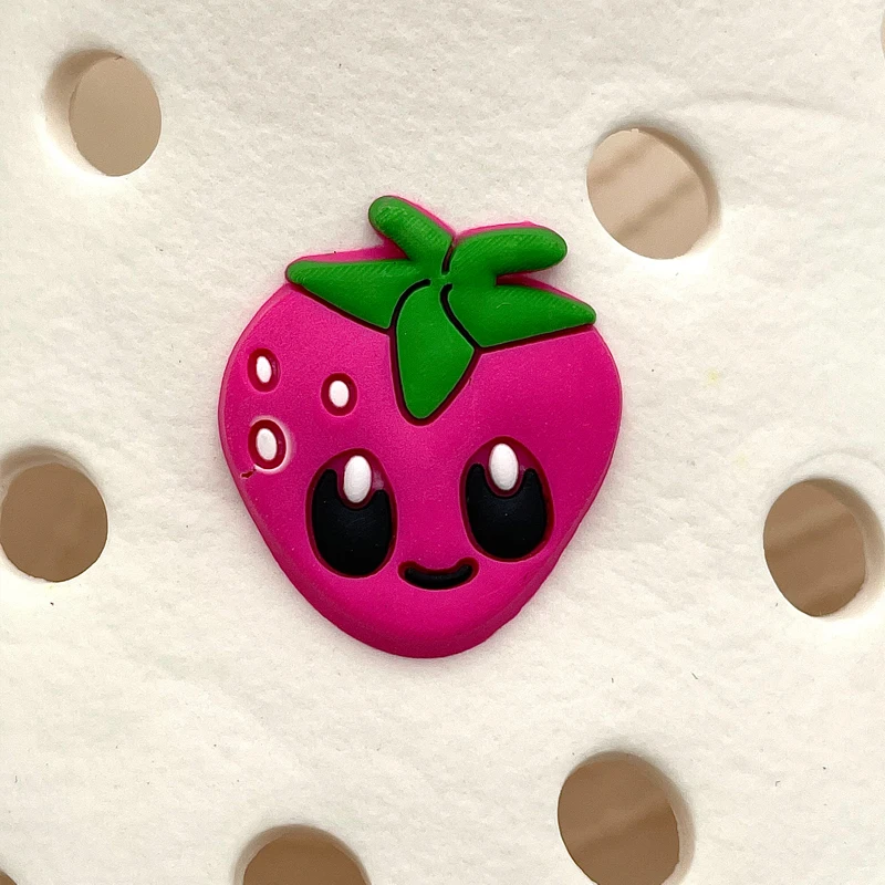 Cute PVC Fruit Banana Strawberry Shoe Badges Decoration Fit For Women's Croc Sandals Clogs Charms Children's Gifts Accessories