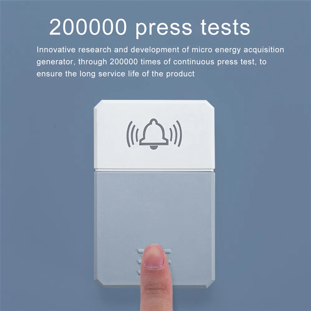 

Self-powered Smart Wireless Doorbell 36 Ringtones 4 Levels of Volume Multifunction Home With Night Light