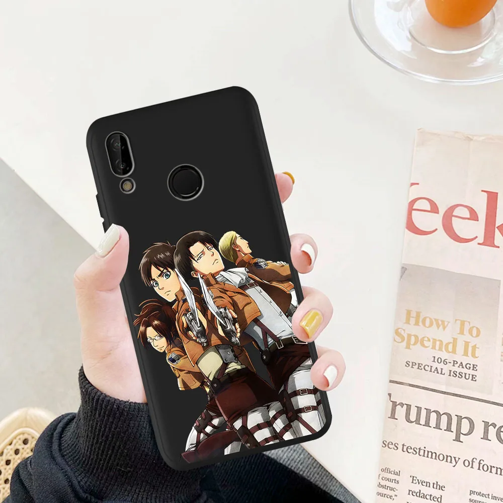 

2020 Japanese Anime Attack On Titan Soft Silicone TPU Case For Huawei P8 P10 P20 P30 P40 Lite Pro Mate 30 20 10 Lite Pro Cover