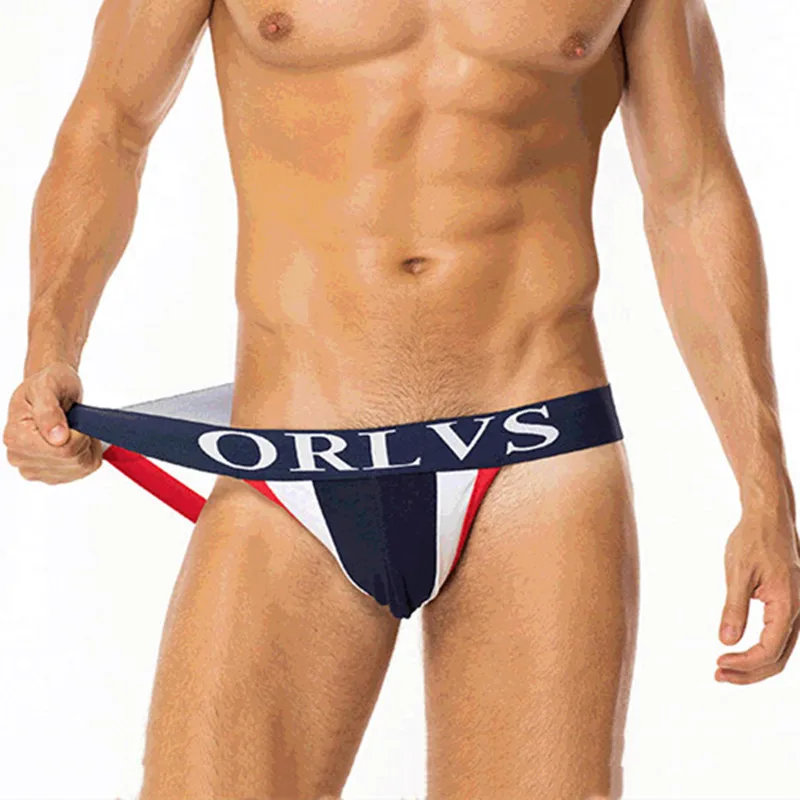 

Mens Thongs Men's Double T-Back Color Matching Sexy Cotton Tight Gay