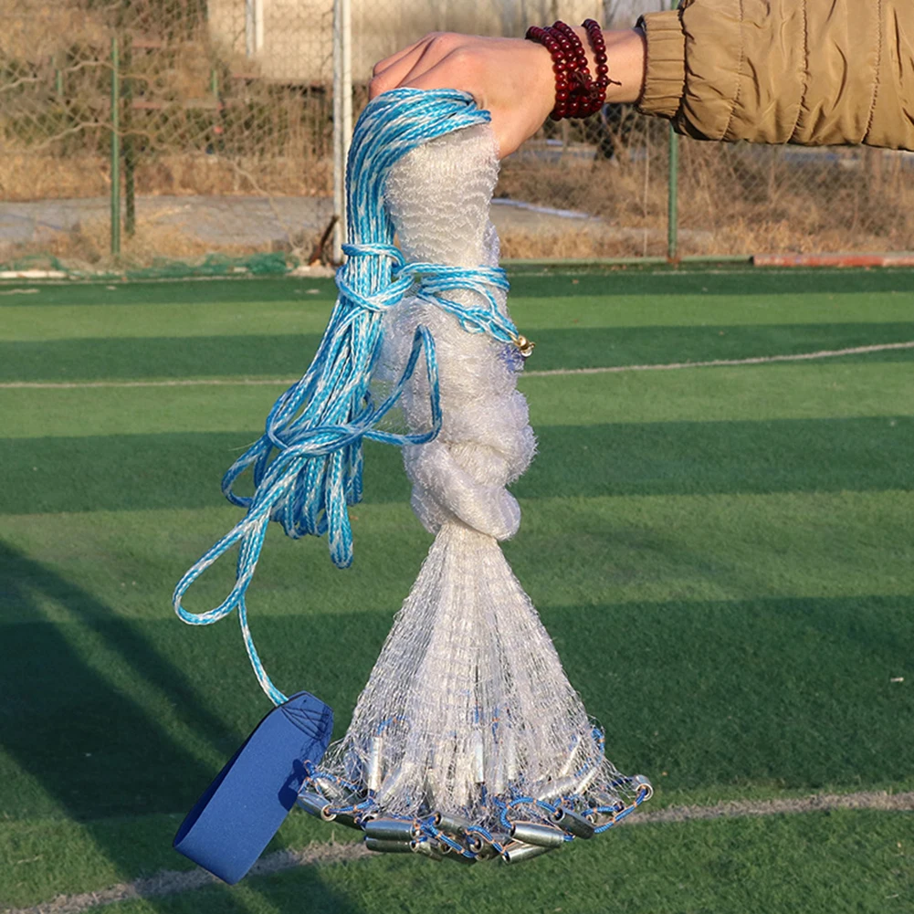 

Удлиненная рыболовная сеть ручной работы, сетка из нейлона в японском стиле, сеть для броска рыбы, ловушка, сети, Аксессуары для рыбалки на о...