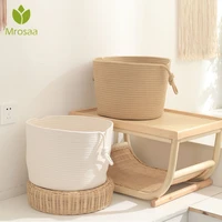 large woven storage basket dirty clothes container toy storage bucket laundry basket foldable household storage box w handle