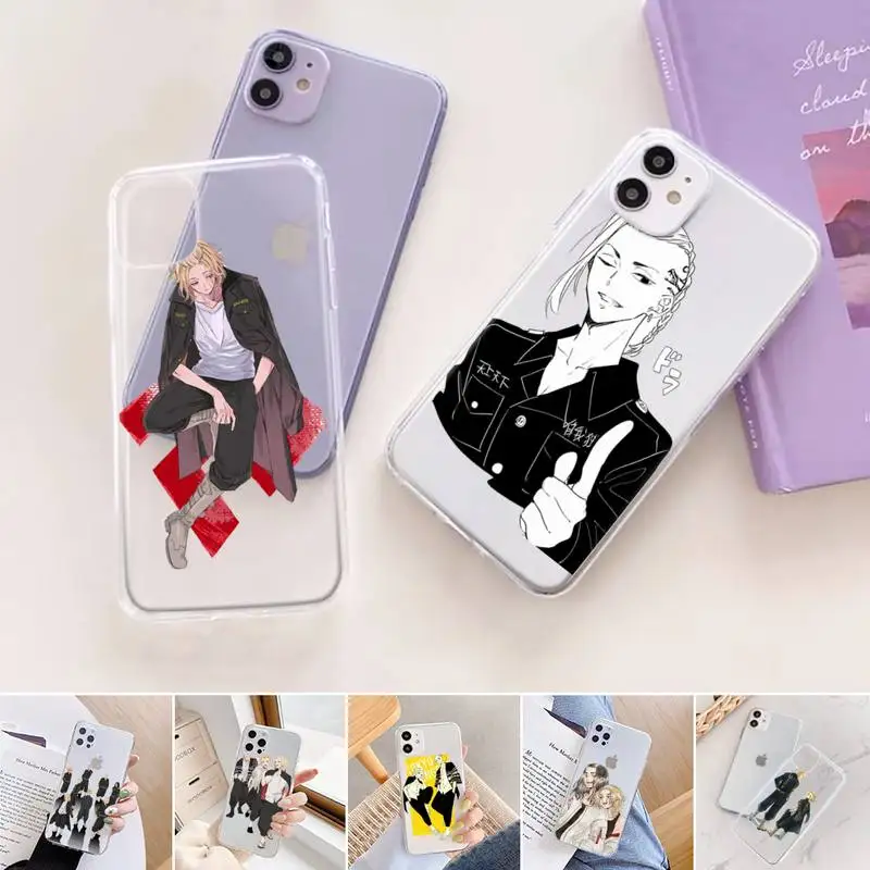 

Tokyo Revengers Phone Case Transparent for iPhone 11 12 13 6 7 8 Pro X XS Max XR Plus Silicone Soft TPU Clear mobile bags coque