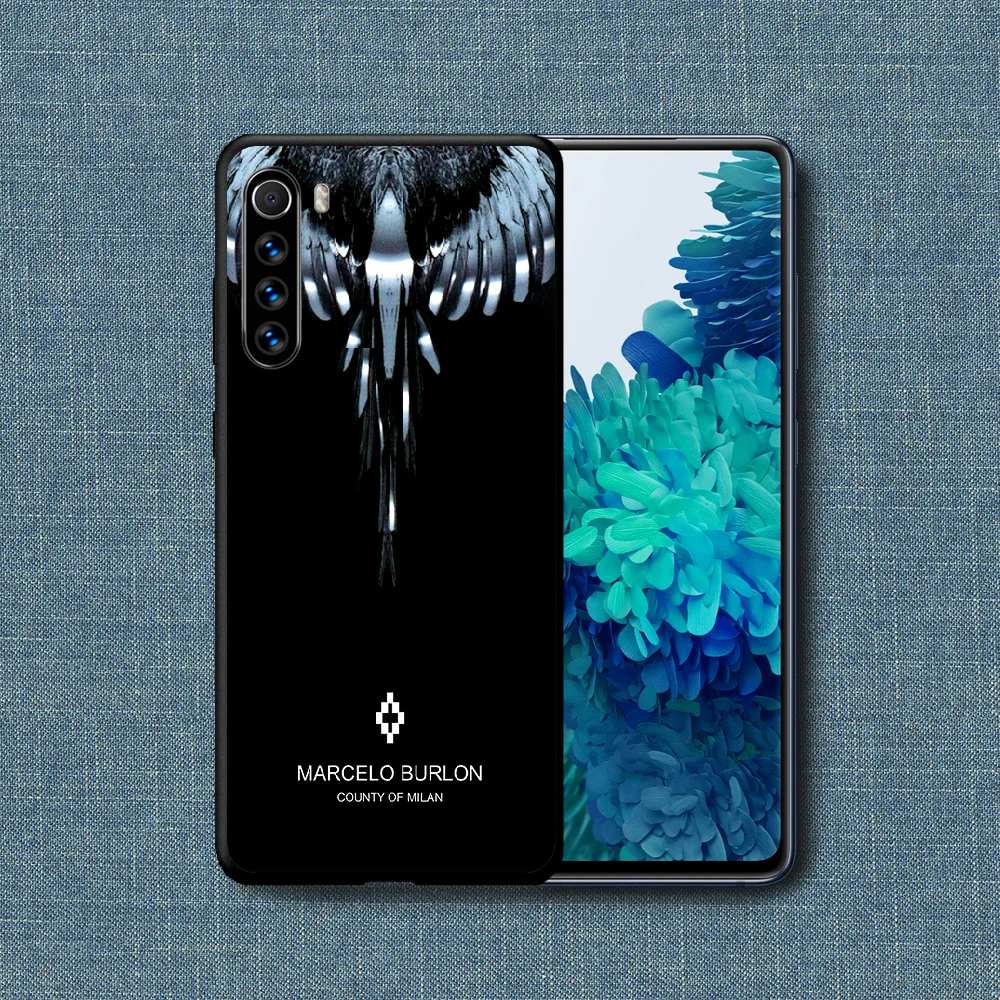 

Marcelo Burlone Trendy Brand Phone Case For Xiaomi Redmi Note 7 8 8T 9 9S 4X 7 7A 9A K30 Pro Ultra black Etui Pretty Shell Tpu