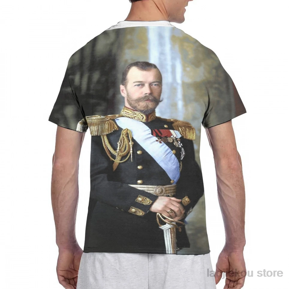 Tsar Nicholas II из России, Мужская футболка, женская модная футболка с принтом для девочек, футболки для мальчиков, летние футболки с короткими рукавами