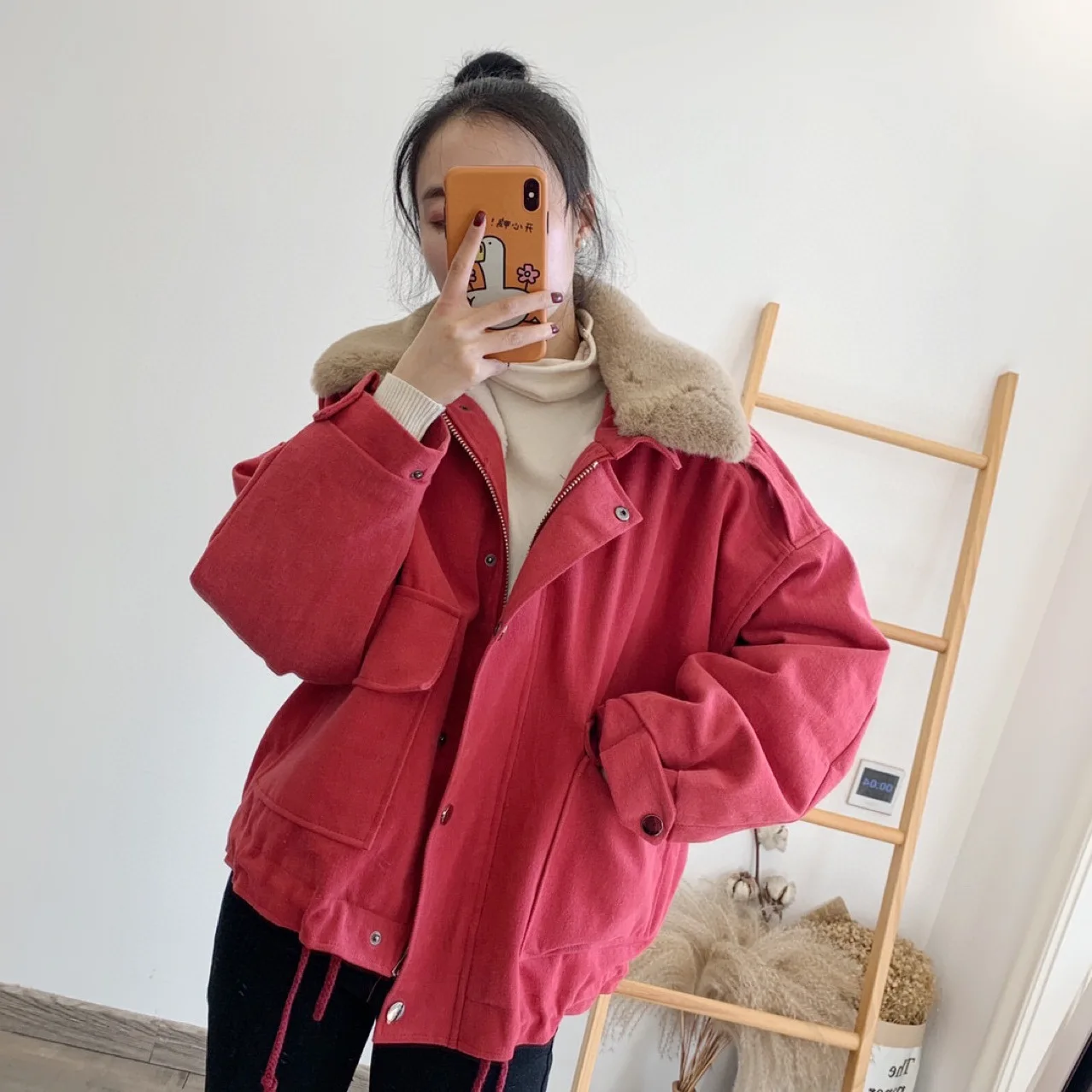 

winter 2020 new Korean version of retro military industrial wear thickened zipper women's cold jacket down cotton jacket