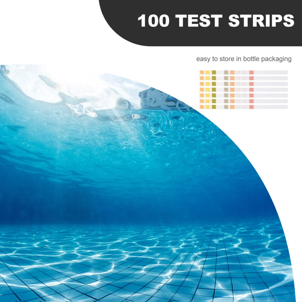 

50pcs PH Level Test Stripes Hard Water Quality Tester for Pool SPA Colorful