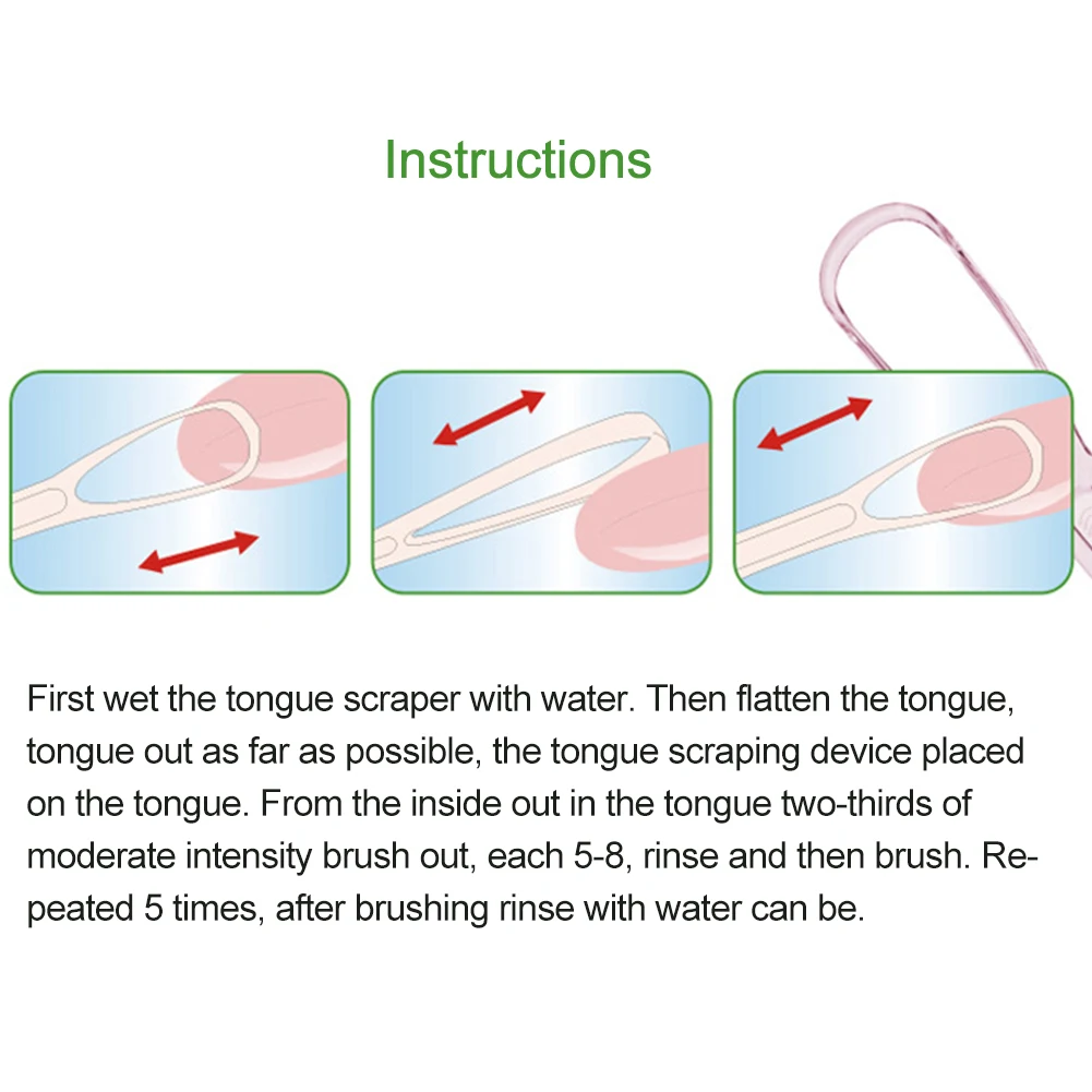 

Tongue Cleaner Tongue Scraper Bad Breath New Hot Away Hand Scraper Brush Silica Handle Oral Hygiene Dental Care Cleaning Tools