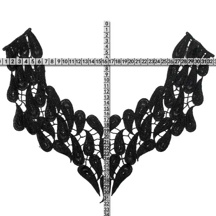 С вышивкой с круглой горловиной для творчества искусственные Съемная воротники