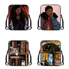 HYCOOL женские Курьерские сумки милые очки африканская темнокожая девушка Красота печати сумка через плечо, сумки для девушек, детей и подростков; Школьная сумка для книг