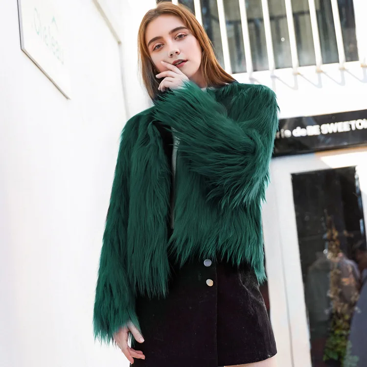 

Womens Ladies Warm Faux Fur Coat Jacket Solid Winter Parka Outerwear Autumn Cardigan Winner Coat