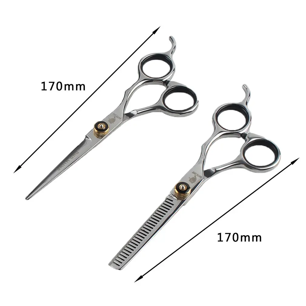 

HOT Hairdressing Scissor Set Professional Barber Hair Cutting Thinning Shears Stainless Steel Flat Teeth Blades Styling Tools