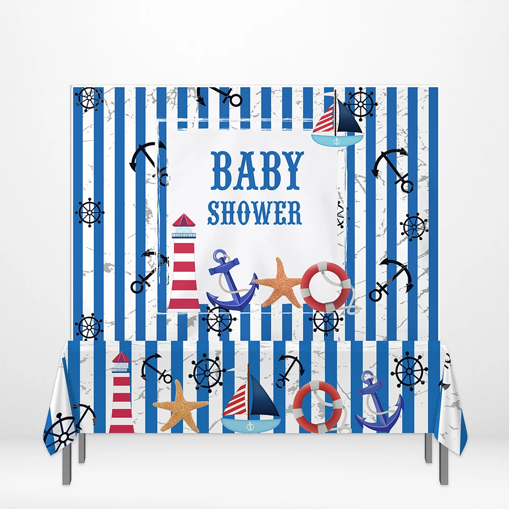 Скатерти в синюю полоску Allenjoy летняя одежда для будущей матери морском стиле