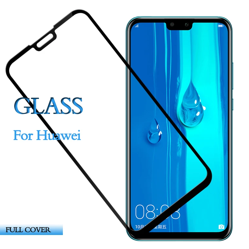 2 шт закаленное стекло для huawei Y9 2019 полное покрытие протектор экрана Hauwei Y 9