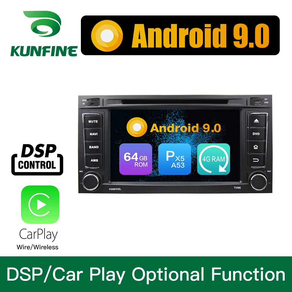 Android 9 0 Восьмиядерный 4 Гб ОЗУ 64 ПЗУ автомобильный DVD GPS мультимедийный плеер